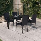  5-dijelni vrtni blagovaonski set crni | shoptok.hr