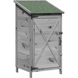  Vrtna Šupa s krovom Siva 59,5 x 56 x 113,5 cm Čvrsto drvo jele | shoptok.hr