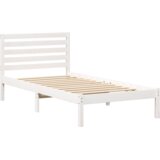 vidaXL krevetna konstrukcija bijelo 75 x 190 cm čvrsta borova drva | shoptok.hr