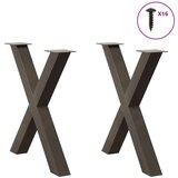 vidaXL Noge za blagovaonski stol X-oblika 2 kom 70x(72-73) cm čelik | shoptok.hr