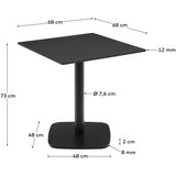 Kave Home Kovinska vrtna miza 68x68 cm Dina – | Shoptok.si
