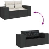  10-dijelni set vrtnih sofa s jastucima crni poliratana bagrem | shoptok.hr