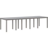vidaXL 11-delni vrtni jedilni set z blazinami svetlo sivi poli ratan, vrtna miza svetlo siva 150x100x73 cm poli ratan, vrtni stoli z blazinami 2 kosa svetlo sivi poli ratan, vrtni stoli z blazinami 4 kosa svetlo sivi poli ratan | Shoptok.si