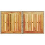  Vrtni stol bež 100x55x73 cm od poliratana i drva bagrema | shoptok.hr