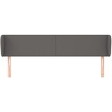  Uzglavlje s ušima sivo 183x23x78/88 cm od umjetne kože | Eponuda.com