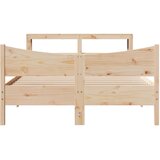  Okvir kreveta s uzglavljem 120x190 cm od borovine | shoptok.hr