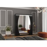 ADRK Klizni ormar s ogledalom BALTIMORE 180 cm - CRNA | shoptok.hr