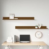  Zidne police 2 kom boja meda 110x11x9 cm od masivne borovine | shoptok.hr