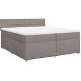  Krevet s oprugama i madracem smeđesivi 200x200 cm od tkanine | shoptok.hr