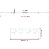  Komplet opreme za drsna vrata 427 cm jeklo črne barve | Shoptok.si