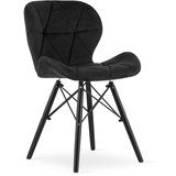 Brandless LAGO stol Velvet - črna / noge črne x 4, (22030756) | Shoptok.si