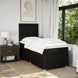 vidaXL Box spring postelja z vzmetnico črn 90x190 cm blago | Shoptok.si