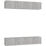 TV ormarići 4 kom boja betona 80 x 30 x 30 cm konstruirano drvo | shoptok.hr