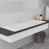  Ugradbeni umivaonik 101 x 39,5 x 18,5 cm keramički bijeli | shoptok.hr