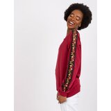 RUE PARIS Sweatshirt-RV-BL-7458.16-burgundy | Shoptok.si