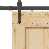 vidaXL Drsna vrata s kompletom vodil 85x210 cm trdna borovina | Shoptok.si
