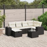 vidaXL 7-dijelni set vrtnih sofa od poliratana s jastucima crni | shoptok.hr