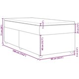 vidaXL Box spring postelja z vzmetnico temno siva 90x190 cm blago | Shoptok.si