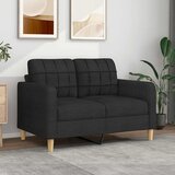  Dvosjed od tkanine crni 120 cm u