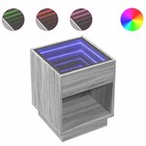 Maison Chic Klubska mizica - kavna mizica - Nizka mizica z neskončnimi LED siva sonoma 40x40x50 cm, (21752337) | Shoptok.si