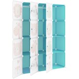 vidaXL Kockasta omarica za otroke z 12 kockami zelena PP | Shoptok.si