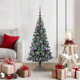 vidaXL Umjetna preddekorirana božićna jelka Zelena 120cm PVC in kovina | Shoptok.si