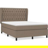  Krevet s oprugama i madracem smeđesivi 140 x 190 cm od tkanine | shoptok.hr