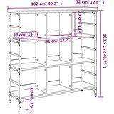 Komoda smeđa boja hrasta 102x32x103,5 cm od konstruiranog drva | shoptok.hr