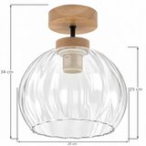Brilagi LED nadgradni luster RETRO GLASS 1xE27/60W/230V prečnik 25 cm hrast/proziran | Eponuda.com