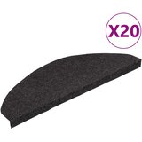  Samoljepljivi otirači za stepenice 20 kom crni 65x22,5x3,5 cm | shoptok.hr