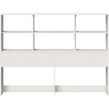 vidaXL Vzglavje s predelki bela 120 cm trdna borovina | Shoptok.si