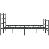 Metalni okvir kreveta s uzglavljem i podnožjem crni 193x203 cm | shoptok.hr