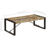  Stolić za kavu od masivnog obnovljenog drva 120 x 60 x 40 cm | shoptok.hr