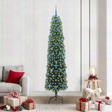 vidaXL Umestno božično drevo Zelena 210 cm PVC in Jeklo in Plastika | Shoptok.si