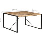vidaXL Jedilna miza 140x140x75 cm robusten mangov les | Shoptok.si