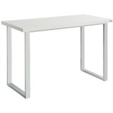 Hom`in pisalna miza kovina, leseni material bela, visoki sijaj | Shoptok.si