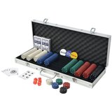  Set za Poker s 500 Žetona Aluminijum | shoptok.hr