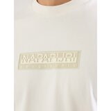 Napapijri Majica sivkasto bež / bijela | shoptok.hr