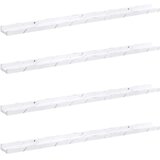 Polica na zidu s policom 4 pcs Bijeli mramor 100 x 9 x 3 cm | shoptok.hr