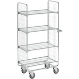 HelgeNyberg Mrežast voziček SERIJE 100, 4 police, DxŠxV 930 x 460 x 1585 mm | Shoptok.si