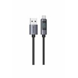 Swissten kabel LED indikator, USB/USB-C 1,5 m, 60W, tekstilni crni | shoptok.hr