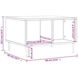  Stolić za kavu boja hrasta 60 x 50 x 36,5 cm konstruirano drvo Smeđa | Shoptok.si