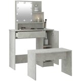  Set toaletnog stolića LED siva bojabetona od konstruiranog drva 60 x 40 x 140 cm | Shoptok.si