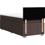  Box spring postelja z vzmetnico temno rjava 90x200 cm blago, (21304422) | Shoptok.si