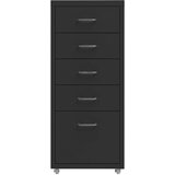 Furnova Premična omara za dokumente črna 28x41x69 cm kovinska, (21919633) | Shoptok.si