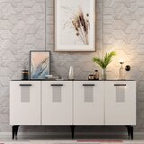 Hanah home komoda asimo - anthracite, white anthracitewhite console Cene
