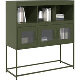 vidaXL Komoda olivno zelena 100,5x39x107 cm hladno valjano jeklo Cene
