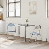  Sklopiva stolica 2 pcs Sivi 48 x 43,5 x 81 cm Lažna koža | shoptok.hr