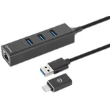 3-Port USB 3.0 Type-C/A Combo Hu