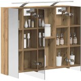 Kopalniška ogledalna omara z LED lučmi Oreh 80 x 14.5 x 70 cm, (5000233182) | Shoptok.si